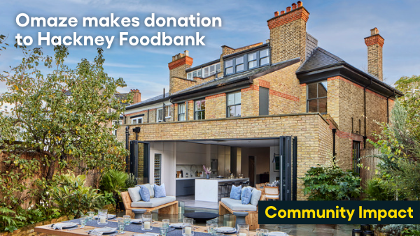 Omaze Makes Donation to Hackney Foodbank