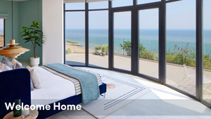 Omaze Million Pound House Draw - Kent House Main Bedroom with panoramic windows and sea view panorama