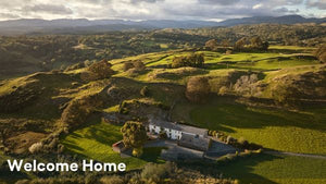 Omaze Million Pound House - Lake District. Ariel Shot of the cottage surrounded by fells